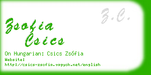 zsofia csics business card